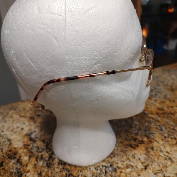 Marc Jacobs Eyeglasses Womens 53-17 Red Gold Cat Eye Clear Frames Designer - Picture 4 of 12